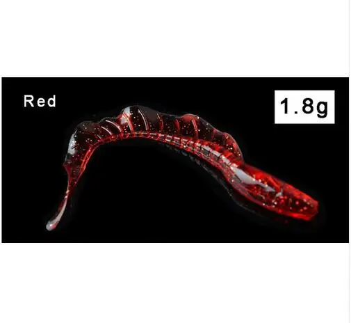TOMA 8 шт/лот лист мягкие наживки рыболовные блесны длинный хвост 1,8 г/4 г мягкий червь приманка рыболовная мягкая рыболовная приманка - Цвет: 8pcs Red 1.8g