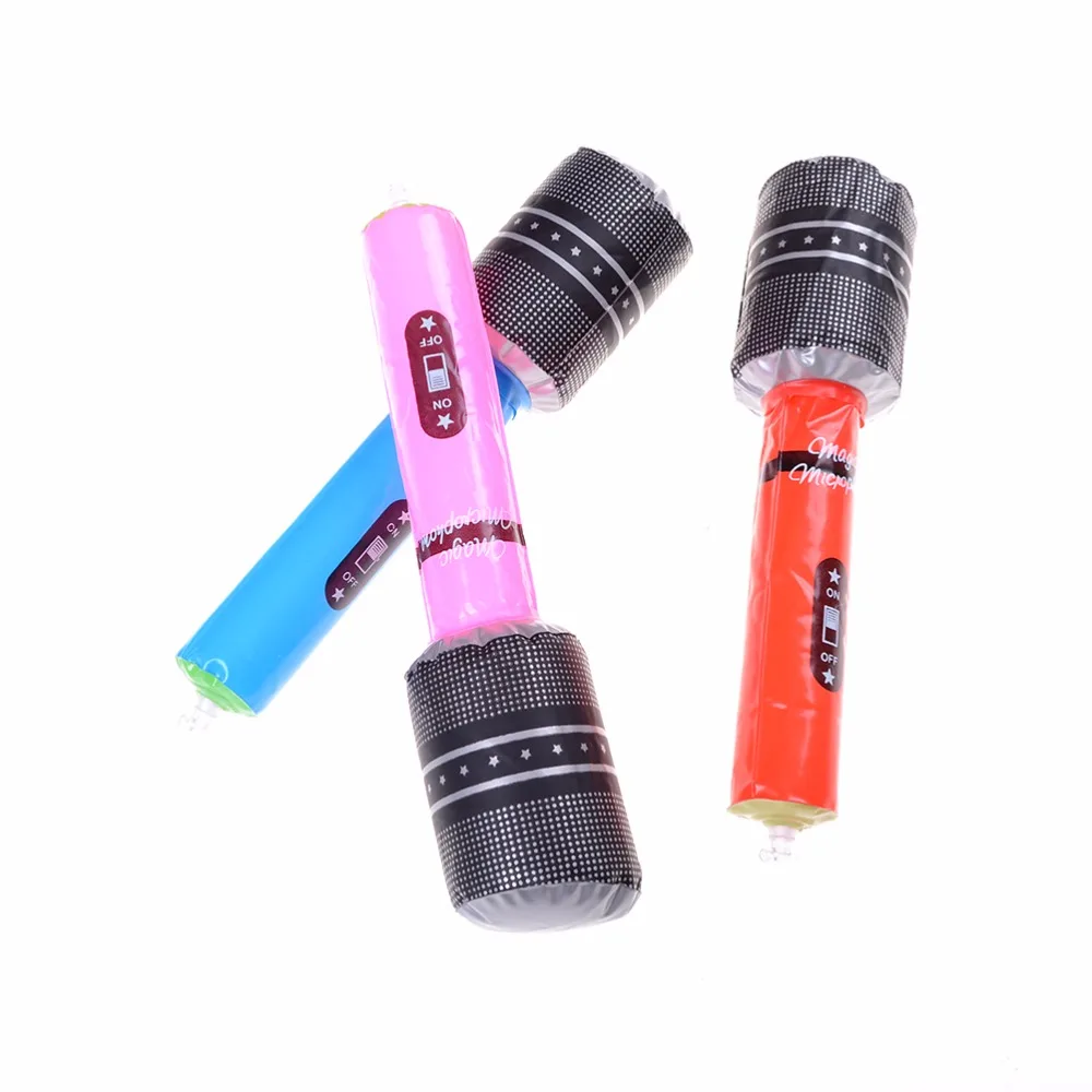 

New Hot Inflatable Microphone Singing Party Time Rock Star Disco Toy Children Kids Gift Party Supplies