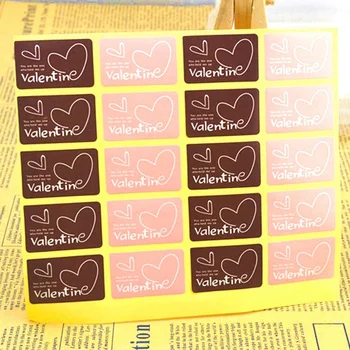 

200pcs/lot Sweet Valentine DIY Multifunction Seal Sticker with heart Gift packaging Label