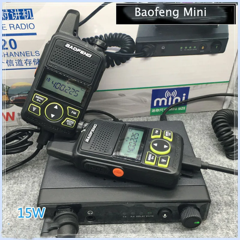 mini car bus army mobile vhf two way radio station+2 pcs