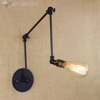 

Loft Industrial adjustable long swing arm Wall lamp Fixture Vintage Edison bulb wandlamp lamparas de pared lights lampen sconce
