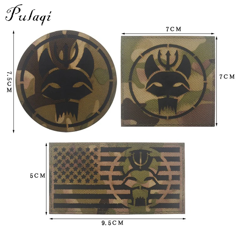 

Pulaqi SEAL TEAM/DEVGRU TACTICAL Military Magic Patch Appliques Stripes Fabric Velcro Patches For Clothing National Flag Badges