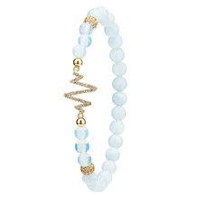 Новые женские синие бусины сплав части браслеты