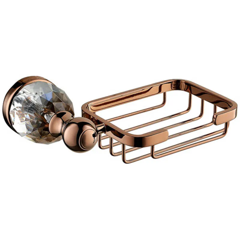 Modern Bathroom Shower Soap Dishes Holders Hanger Brass Glass Nickel