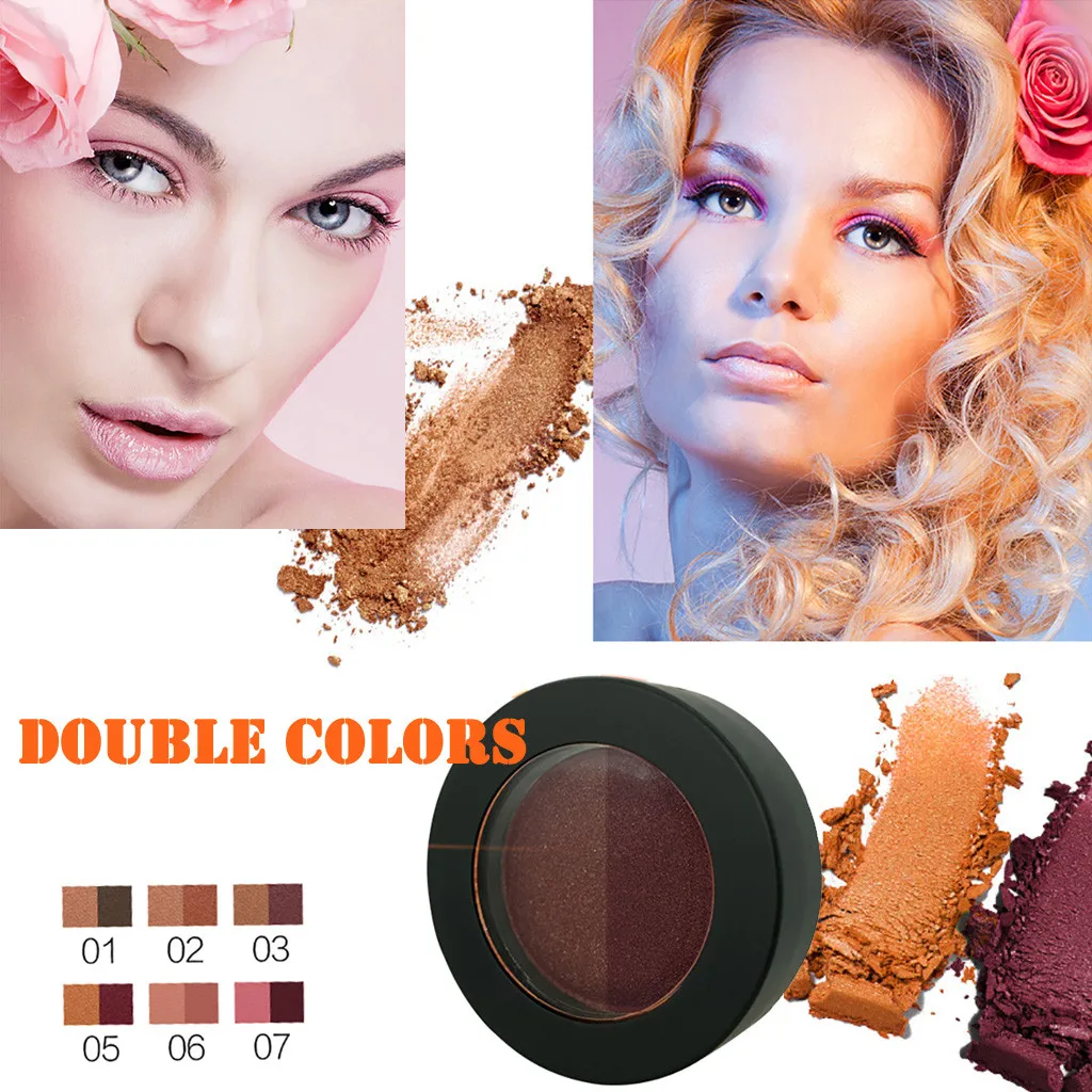 

Double Colors Glitter Powder Eye Shadow Makeup Pearl Metallic Eyeshadow Palette eye shadow & liner combination Lidschatten #05