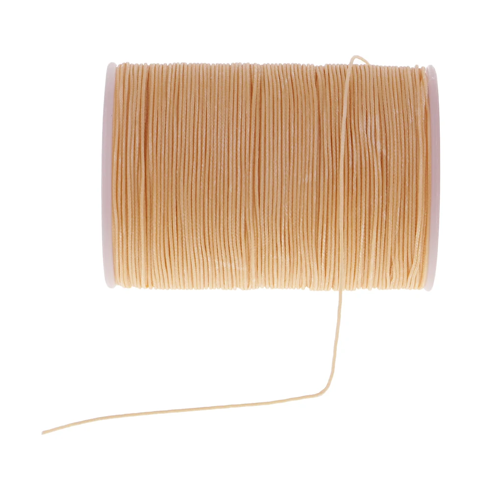 142 Yards 0.5mm Round Polyester Waxed Thread Cord Leather Sewing Hand Stitching Jewelry Craft