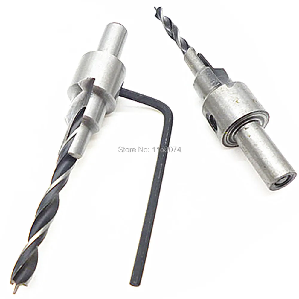 2pcs Tapered Drill Bit Countersink Woodworking Drill Bit Drilling Holes