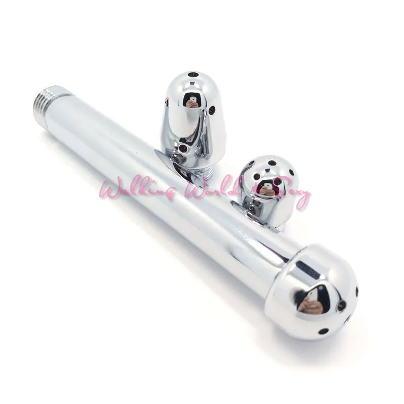 3 Heads Aluminum Enema Shower Vaginal Anal Cleaner Colonic Douche System Cleaner Bathroom Rectal Syringe Anal Sex Toys Unisex (4)