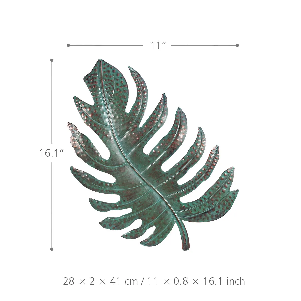 Tooarts зеленый лист Настенный декор лист декоративное настенное украшение из металла скульптура винтажный деревенский домашний офисный Декор Украшение жизни железная скульптура
