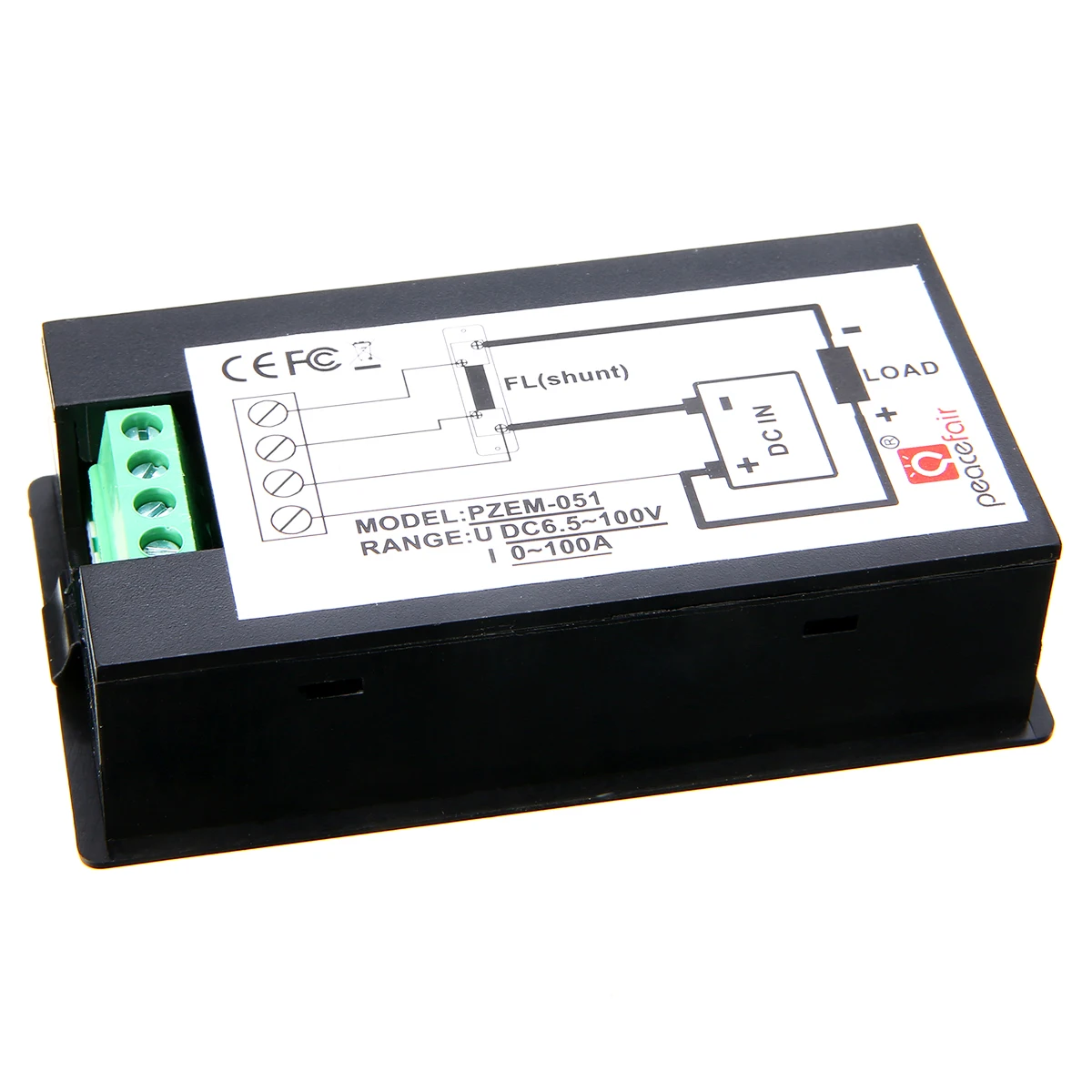 1 Set DC Digital Power Meter Panel Voltmeter Ammeter LCD Display 100A with 50A Shunt For Meaurement Tools