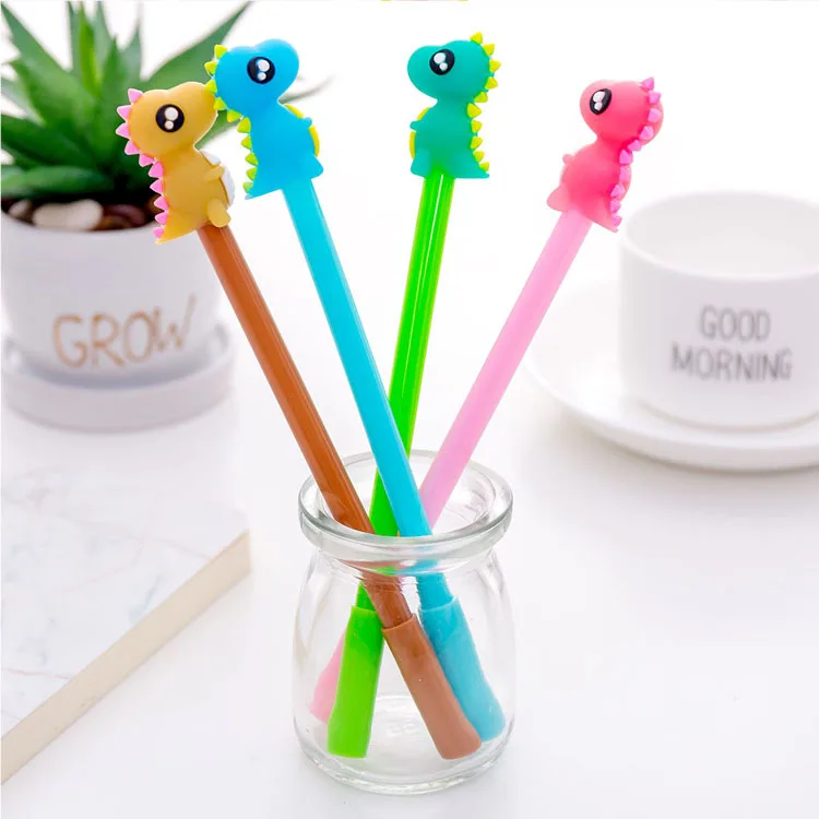 

0.5mm Kawaii Creative Dinosaur Gel Pen cat Signature Pen Escolar Papelaria For Office School Writing Supplies Stationery Gift