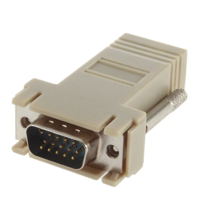 

High Quality Network Cable Adapter VGA Extender Male To LAN CAT5 CAT5e CAT6 RJ45 Female