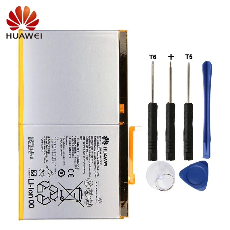 

HUAWEI HB26A510EBC HB26A5I0EBC Battery For Huawei MediaPad M2 10.1 flat cell M2-A01W M2-A01L 6660mAh + Tool