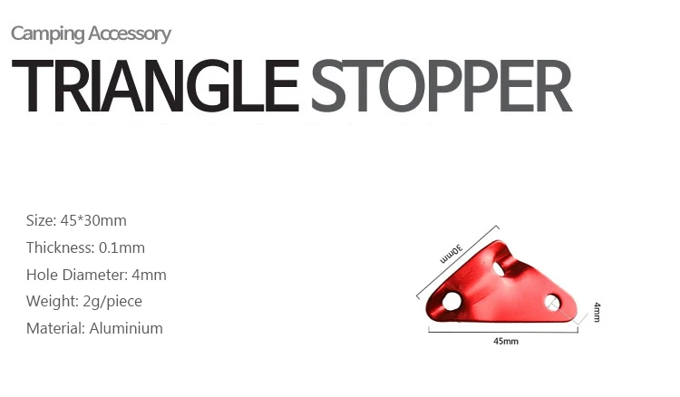 10 Petit Triangle Guy Line Runners Tendeur de corde Outdoor Camping Tarp