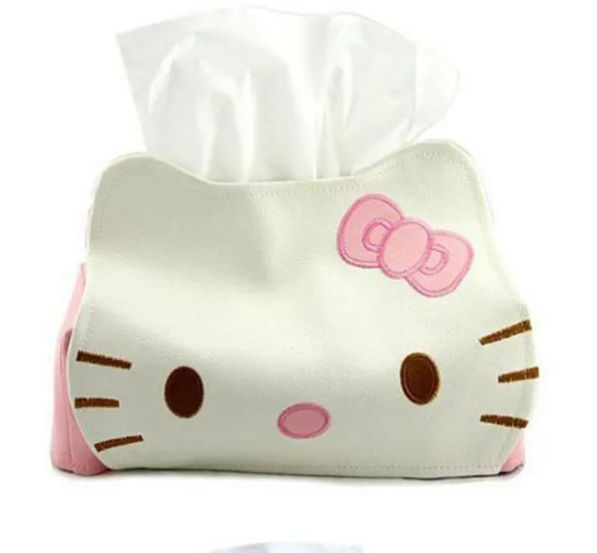 

Length 23CMPU Cat face Cute Home Car Tissue Case Box Container Towel Napkin Papers BAG Holder BOX Case Pouch
