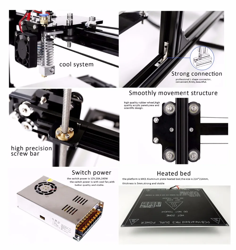 Flsun I3 3d принтер автоматический уровень DIY 3D-принтер набор размер печати 200*200*220 мм Высокая точность двойной Z двигатели Подогрев кровать поддержка