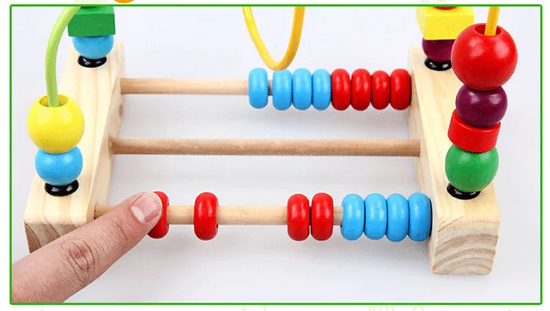 WOOD ROUND BEAD SLIDE PUZZLE  (6)