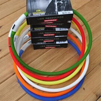 

Dogs Collars LED Rechargeable USB Adjustable Flashing Night Plastic Solid Necklace For Night Running Walk Around