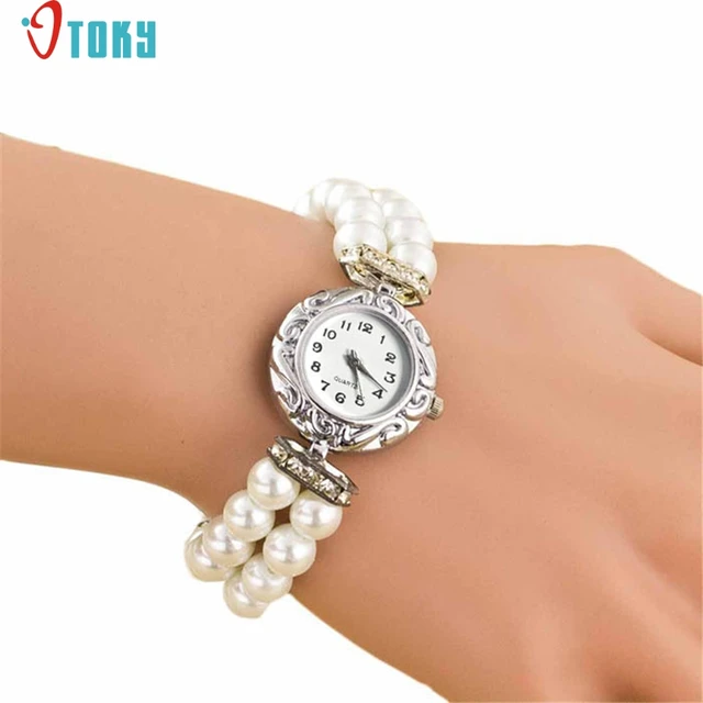 OTOKY Willby Women Girl's Fashion Brand New Pearl Beads Quartz Bracelet Watch 16 OTOKY Willby Women Girl's Fashion Brand New Pearl Beads Quartz Bracelet Watch 16