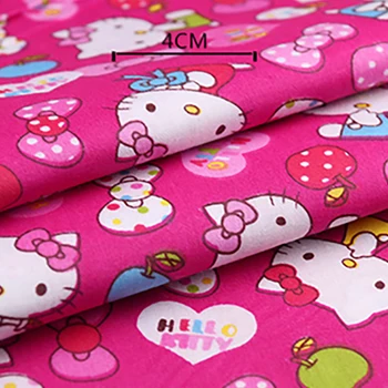 

100% Cotton Hello Kitty Printed Fabric for Baby Bedding Textile Patchwork Quilt Sewing Fabric Material