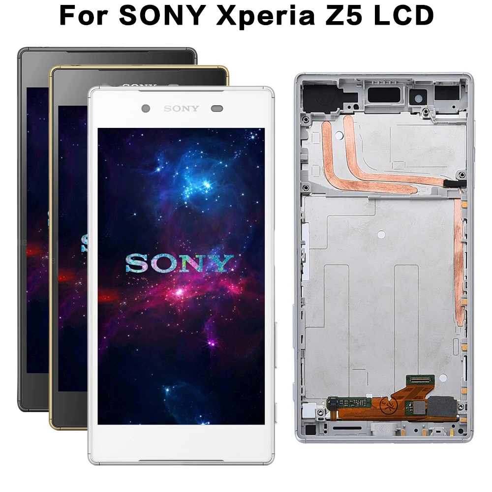 100% оригинал для SONY Xperia Z5 LCD сенсорный экран дисплей дигитайзер сборка E6653 E6603 E6633 |