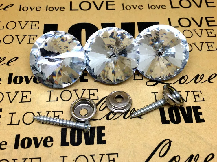 (770PCS/LOT) 22MM Upholstery Nails Tacks Studs Pins Buttons Crystal