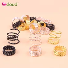 Новое Масштабирование металлическая пружинная трубка волос кольцо дредлок бусины и бусины для волос для дредов регулируемое кольцо для косички заколки