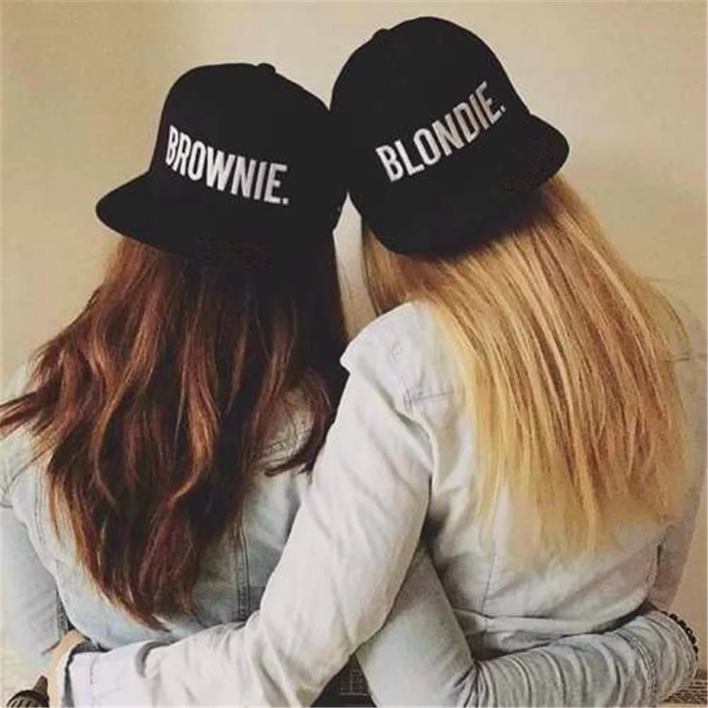 Женская Бейсболка с вышивкой BLONDIE BROWNIE регулируемая бейсболка в стиле хип-хоп для