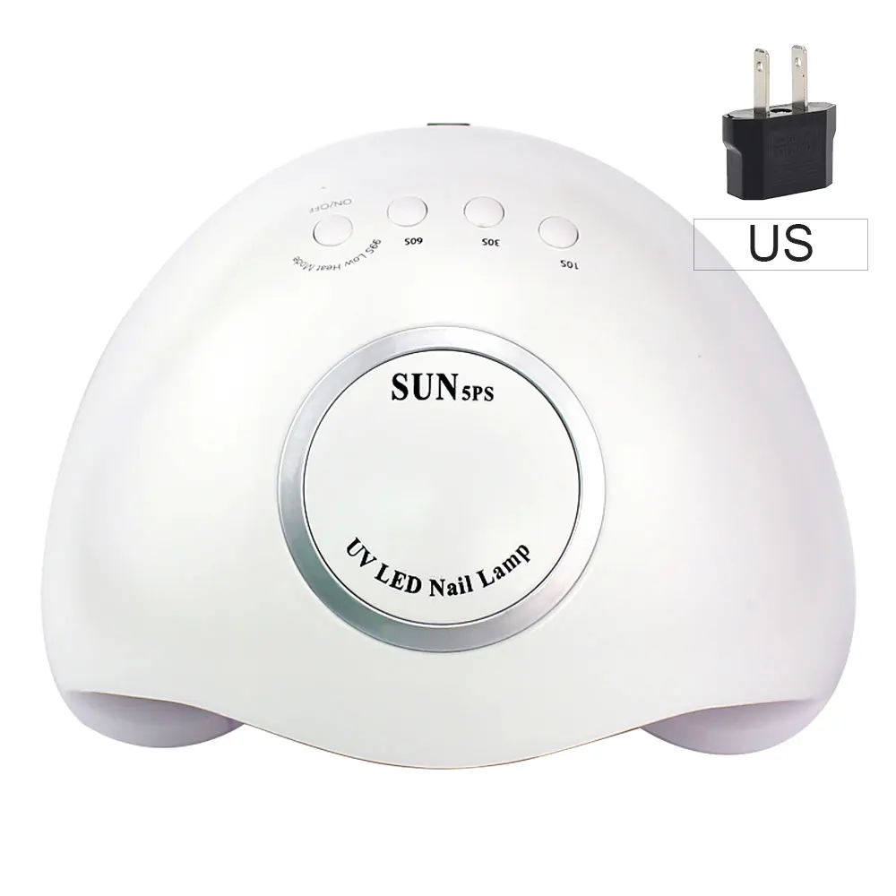 NOQ Max48W лампа для ногтей Гель-лак 24 светодиодный s сушилка для маникюра УФ светодиодный светильник SUN5PS для гель-лака отверждаемый лак лампа салонный инструмент - Цвет: WHITE US PLUG