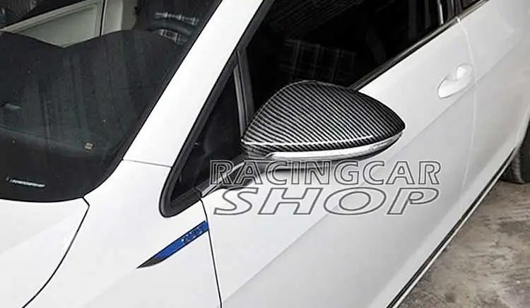 Real Carbon Fiber Side Mirror Covers 1pair fit for 2013UP Volkswagen VW Golf 7 VII Mk7 GTI TSI