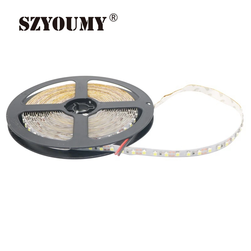 cheap SZYOUMY 12V 2835 100M LED Strip 5mm Slim 8MM IP65 IP20 Non Waterproof 120leds M 5m Roll LED Strip White WarmWhite Blue Red Green