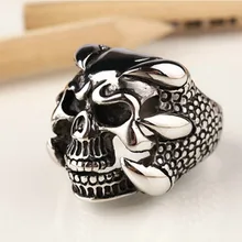 Кольцо бесконечной дружбы в стиле панк, винтажное мужское кольцо с черепом, кольцо для мужчин, металлические ювелирные аксессуары WC0116