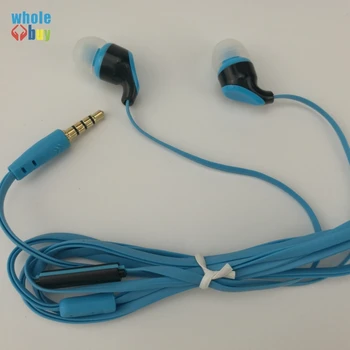 

300pcs Earphone with Microphone 3.5mm In-Ear Stereo Earbuds Flat Noodle Gift Hot Headset for Computer Cell Phone MP3 Music Phone