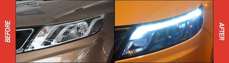 AKD Тюнинг автомобилей фары для KIA K2 RIO 2011- светодиодные фары DRL ходовые огни биксеноновые фары Противотуманные фары с ангельскими глазками авто