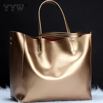 

Luxury Women Bags Designer Gold Top-Handle Bag for Female Casual Tote Bag Lady's Genuine Leather Handbag Brand Blue Shoulder Bag