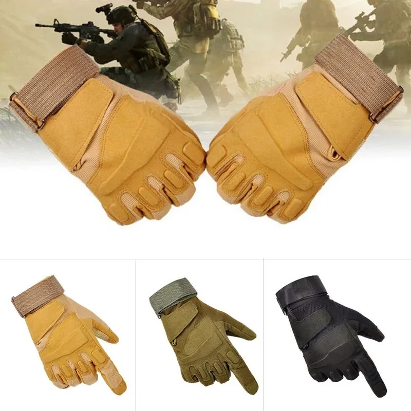 Армейские тактические перчатки для мотогонок, спортивные перчатки на открытом воздухе с полными пальцами, Нескользящие варежки из углеродного волокна