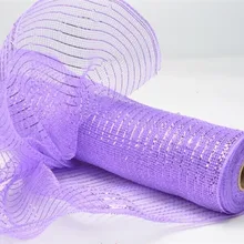 21 дюймов x 10 ярд Блестящая декоративная сетка с 50 серебряными линиями для свадебных рождественских украшений сетка в рулонах