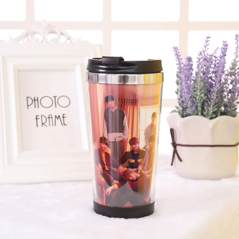 

BTS Home New WANNA ONE TO BE ONE Same Style Stainless Steel Bottle Drinkware I PROMISE YOU Image Mirror