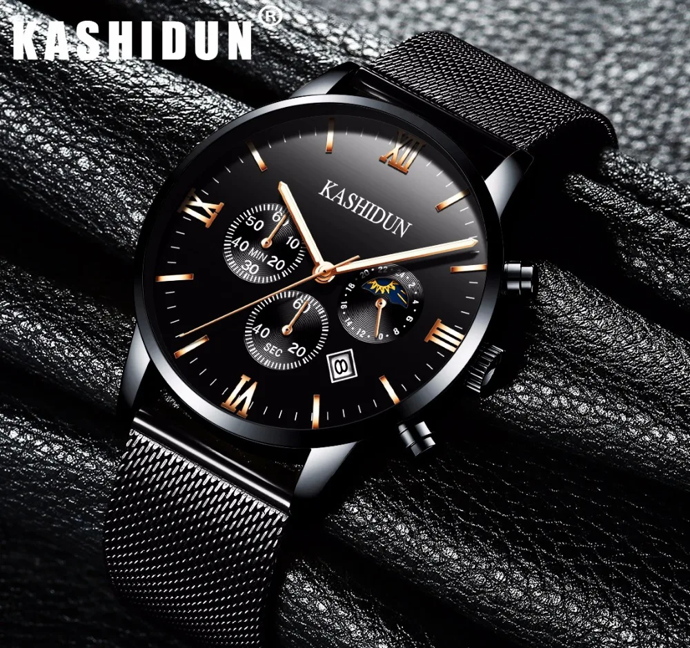 KASHIDUN Men s font b Watches b font Luxury Military Luminous Casual Wrist font b Watch