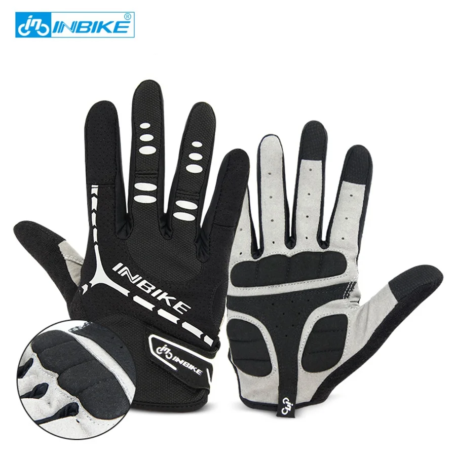 Outdoor Men/'s Full Finger Cycling Gloves Road Mountain Bike Long Finger Guantes