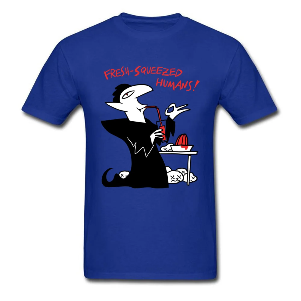 Comics Fresh Squeezed Humans Mens T-shirts Newest Father Day Short Sleeve O-Neck 100% Cotton Tops Shirts Custom T Shirt Fresh Squeezed Humans blue