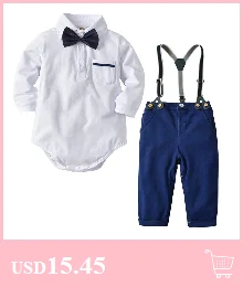 Горячая детская Повседневное костюм Дети футболка для маленьких мальчиков футболка Топы с бантами+ однотонные шорты штаны Одежда, комплект из 2 предметов, Roupas Infantis