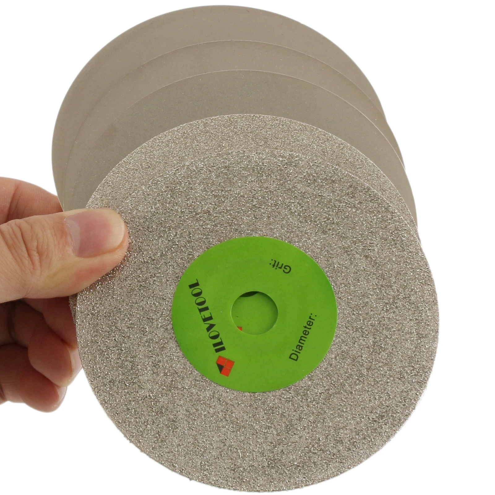 4" inch 100 mm Grit 80- 3000 Diamond Coated Flat Lap Disks Grinding Polish Wheel ILOVETOOL