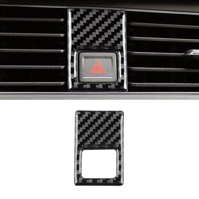 For VW Golf 7 MK7 VII 2013 2014 20015 2016 2017 Carbon Fiber Car Center Control Emergency Warning Light Cover Trim