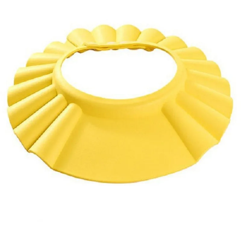 2 шт шампунь для купания крышка регулируемая детская шапочка для душа мытье волос дети младенцы шапочка для ванной - Цвет: Цвет: желтый