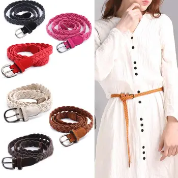 

2019 Hot Sell New Womens Belt New Style Candy Colors Hemp Rope Braid Belt Female Belt For Dress