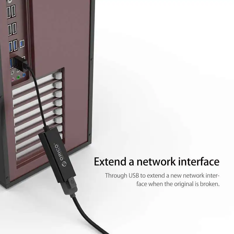 Orico 2 в 1 Usb 2,0 гигабитный Ethernet адаптер Usb к Rj45 10 м/100 м Соединительная плата локальной компьютерной сети для Windows 10 Mac Os ноутбука