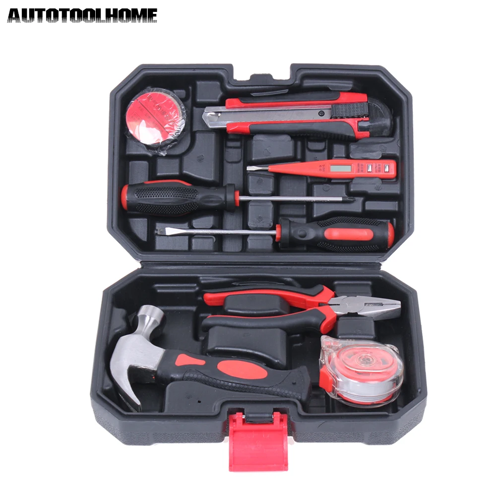 9PC Multi Hand Tools Household Hand Tool Set Kit Wrench PH2