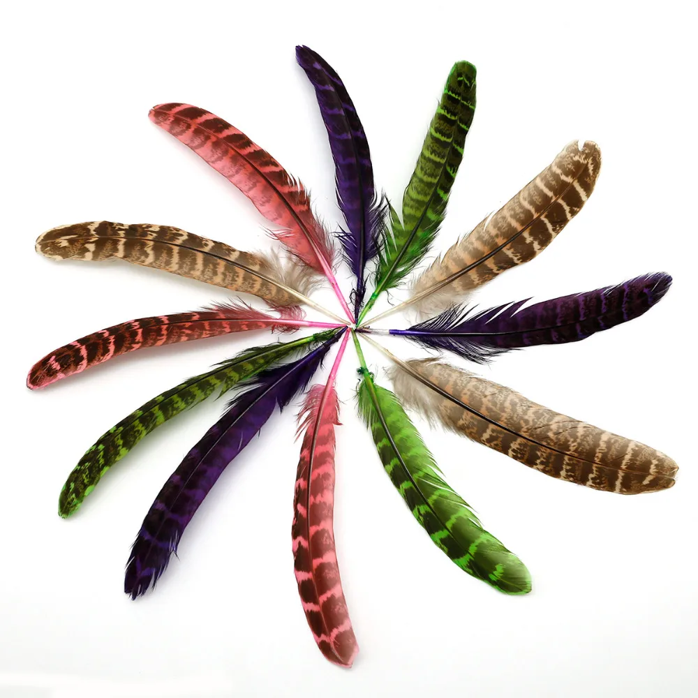 

25PCS Hen Pheasant Wing Feathers Handmade Art Display Embellishments Headdress Accessories for Party Decor DIY Craft Making
