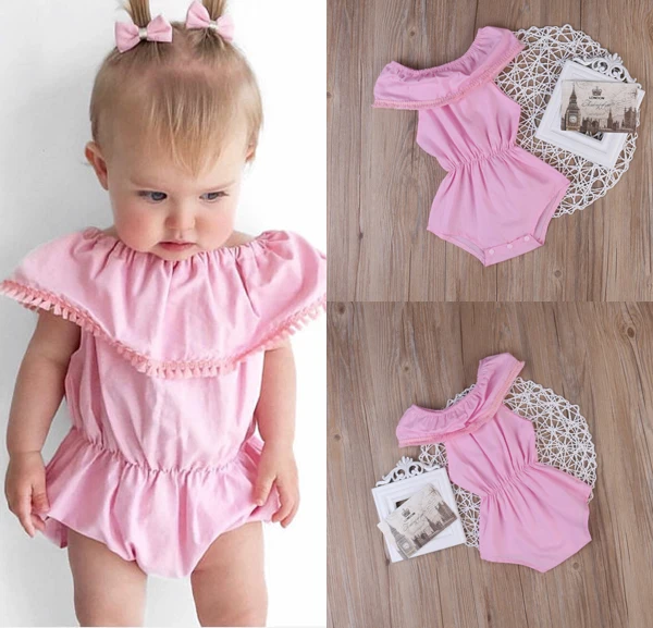 girls pink playsuit